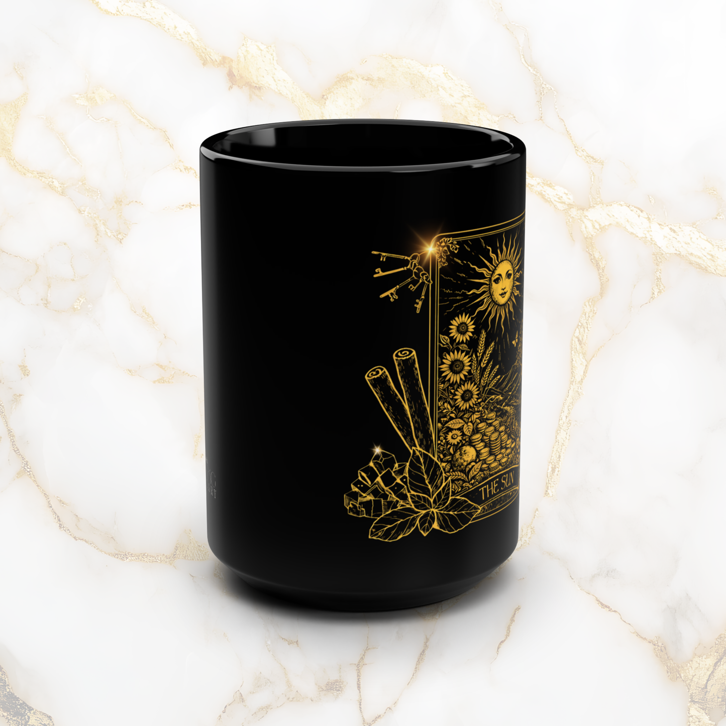 Abundance & Prosperity Ritual Mug | Money Manifestation (Gold Linework)