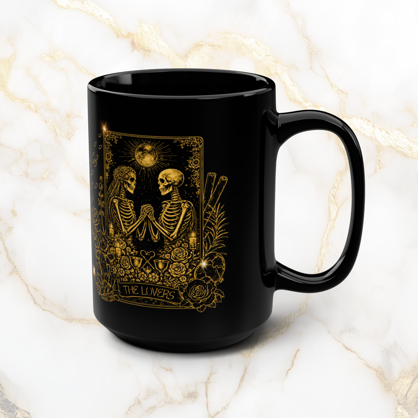 Love Magic Ritual Mug | Love Manifestation (Gold Linework)