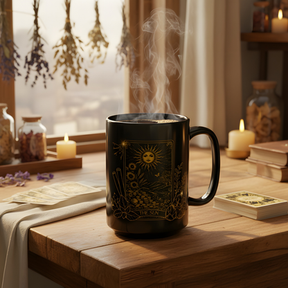 Abundance & Prosperity Ritual Mug | Money Manifestation (Gold Linework)