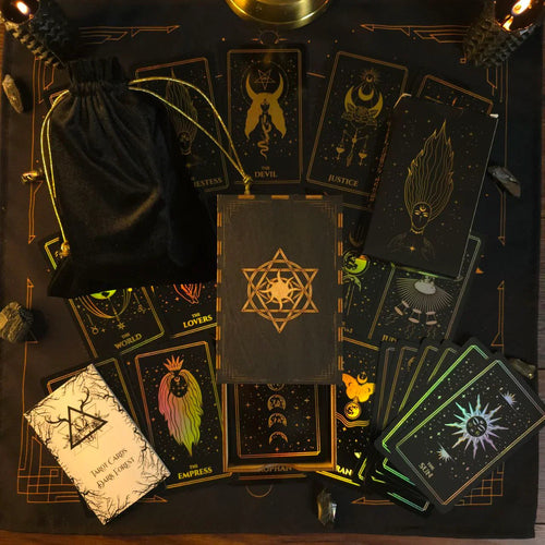 Moonlight Tarot Cards Gold Rainbow Foil