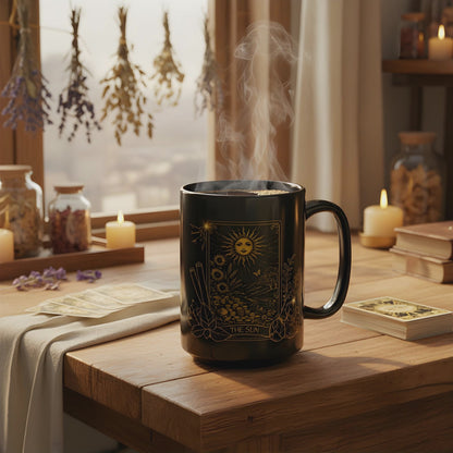 Abundance & Prosperity Ritual Mug | Money Manifestation (Gold Linework)