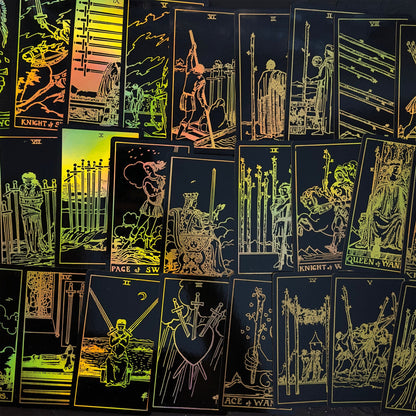 The Smith-Waite Tarot Cards Gold Rainbow Foil