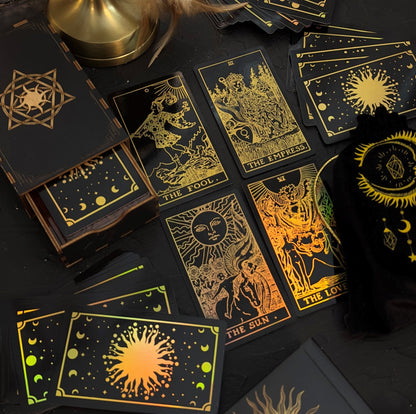 The Smith-Waite Tarot Cards Gold Rainbow Foil